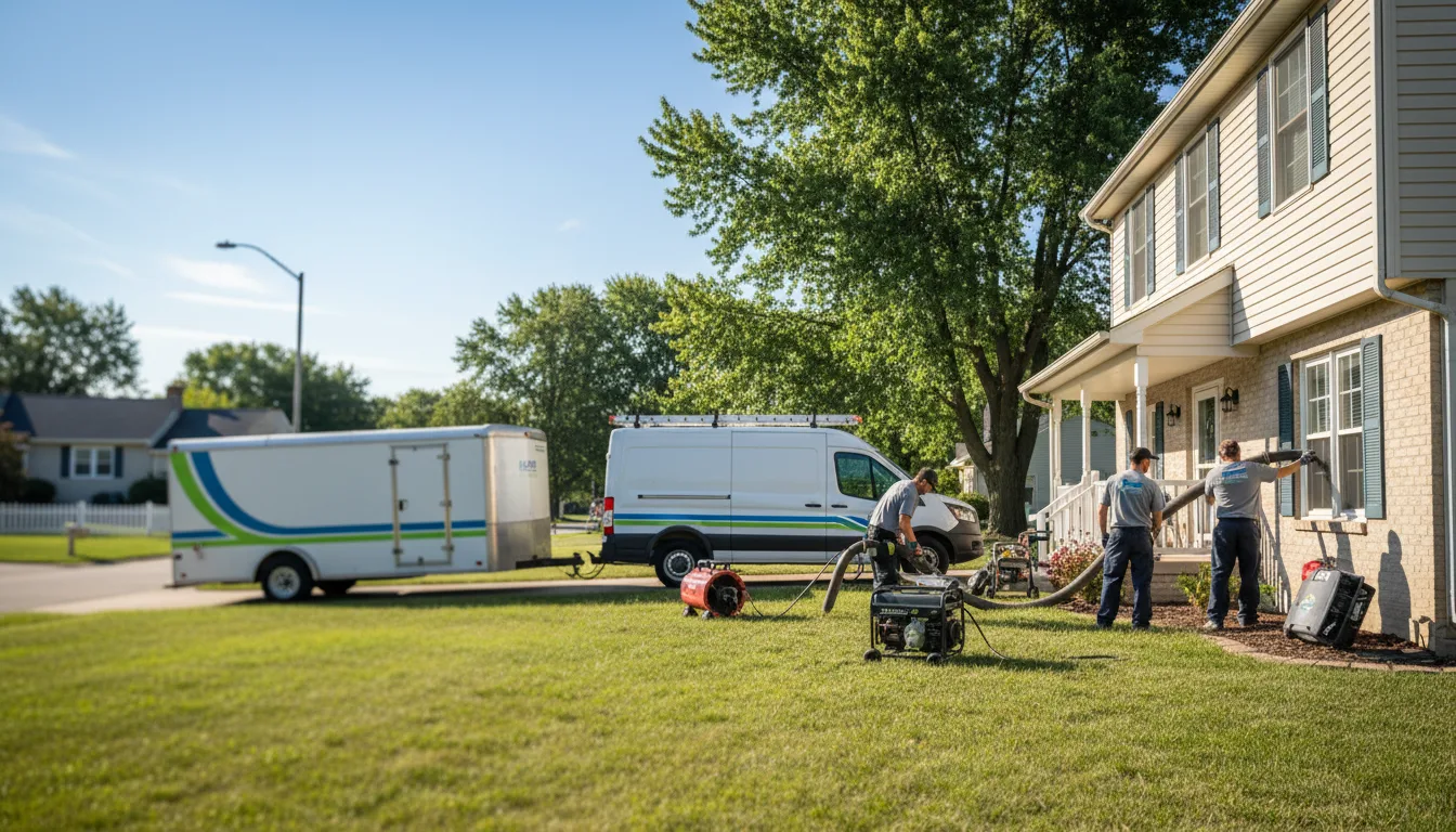 Flooded Basement Restoration And Cleanup With Repair in Pointe Aux Pins, MI near me